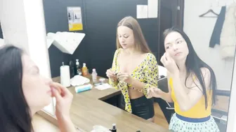 Polina apply makeup on face #4