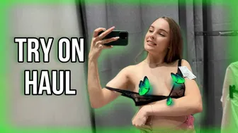 [4K] Transparent Try on Haul 2024 | Transparent Fabric Bra #1