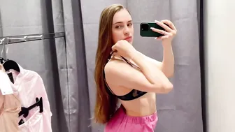 [4K] Transparent Try on Haul 2024 | Transparent Fabric Bra #3