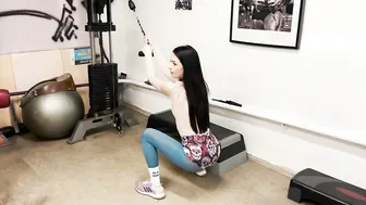 Polina hard workout in gym #3