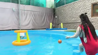 Swimming Basketball in the pool #2