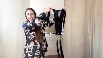 FISHNET BLACK PANTHER BODYSUIT - TRANSPARENT TRY ON HAUL (4K) #2