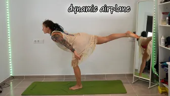 SHORT CLIPS: dynamic airplane | yoga in a dress