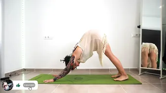 SHORT CLIPS: yoga stretches in a dress #2