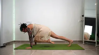 SHORT CLIPS: yoga stretches in a dress #3