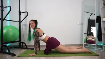 SHORT CLIPS: stretching in a skirt - top-of-foot stretches #4