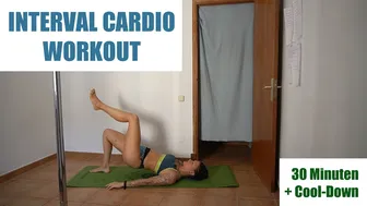 30 min INTERVAL CARDIO workout + Cool-Down // keine Wiederholungen // kein Equipment // DEUTSCH