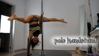 SHORT CLIPS: pole handstand with leg waves #1