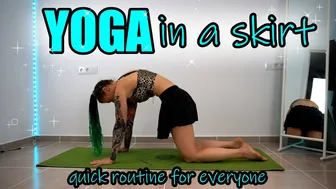 YOGA in a skirt // feel good stretches // ENGLISH #1