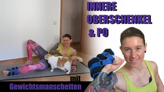 20 min Workout für INNERE OBERSCHENKEL & PO mit Gewichtsmanschetten // DEUTSCH