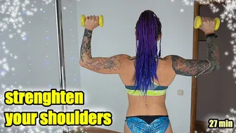 27 min SHOULDER workout with dumbbells // upper body burn // ENGLISH