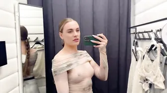 [4K] Transparent Try on Haul 2024 | Transparent Fabric clothes with Karen 2024 #3