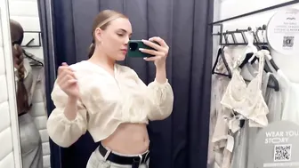 [4K] Transparent Try on Haul 2024 | Transparent Fabric clothes with Karen 2024 #4