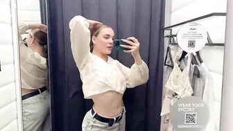 [4K] Transparent Try on Haul 2024 | Transparent Fabric clothes with Karen 2024 #5