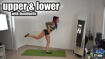 27 min dumbbell workout: upper & lower (but mostly upper XD) // ENGLISH