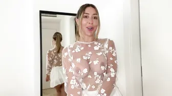 [4K] Transparent White Top Try on Haul with MsBella #3