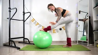 NEW YEAR'S EVE special: FIT BALL for LEG FLEXIBILITY // ENGLISH #2