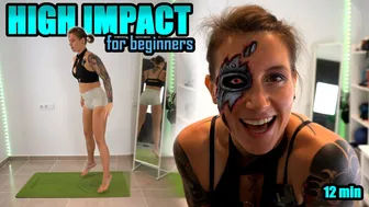 12 min HIGH IMPACT for beginners // ENGLISH