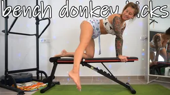 SHORT CLIPS: donkey kicks with bench