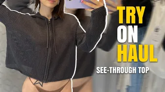 Try on Haul in the Mall [4k] Mesh Top #1