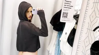 Try on Haul in the Mall [4k] Mesh Top #4