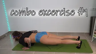 SHORT CLIPS: combo excercise (push-up to plank jack to down dog)