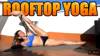 rooftop SUNBATHING yoga // ENGLISH