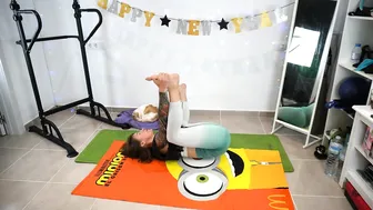 happy baby pose stretching // ENGLISH #2