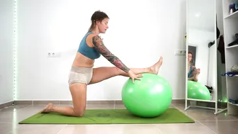 FIT BALL for LEG FLEXIBILITY // ENGLISH #4