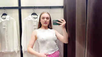 [4K] Transparent Try on Haul 2024 | Transparent Fabric clothes with Karen #5