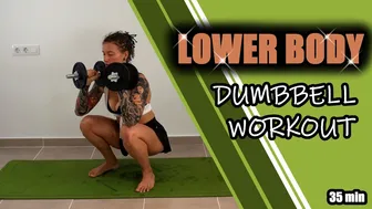 35 min LOWER BODY workout with DUMBBELLS // ENGLISH #1