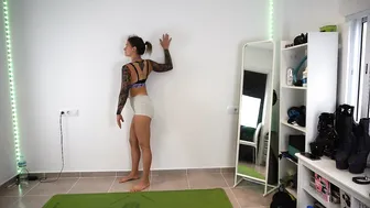 SHORT CLIPS: standing shoulder stretches with a wall #4