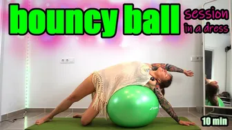 bouncy FIT BALL session in a DRESS // ENGLISH #1