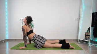 SHORT CLIPS: yoga in a skirt - down dog to cobra transition #2