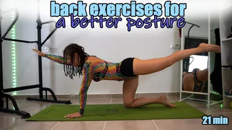 21 min BETTER POSTURE no equipment BACK workout // ENGLISH #1