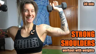 30 min SHOULDER workout with weights // ENGLISH #1