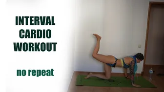 INTERVAL CARDIO WORKOUT // no repeats // ENGLISH