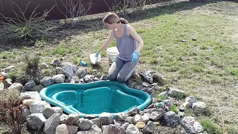 Субботник / чистим пруд/ мотивация на уборку / во дворе/ Clean-up day / cleaning the pond #2