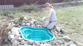 Субботник / чистим пруд/ мотивация на уборку / во дворе/ Clean-up day / cleaning the pond #3