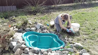 Субботник / чистим пруд/ мотивация на уборку / во дворе/ Clean-up day / cleaning the pond #4