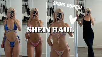 Shein try on haul | bikini & vacation try on clothing haul | skims dupes #1