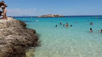 Walking Playa de Illetes beach, Mallorca (Majorca), Spain 4K