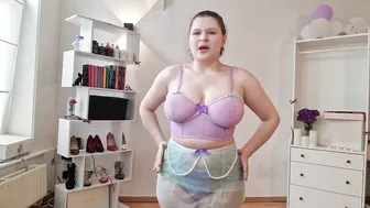 Transparent\Sheer Lingerie and fishnet bodystocking Try-On Haul with Mirror #3