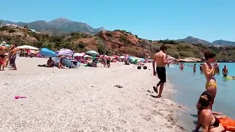 Nerja ❤❤ BURRIANA Beach ❤❤ Nerja Playa Burriana | MALAGA Costa del Sol ❤❤️ 4k beach walk Spain 2024 #4