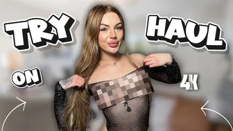 Ultimate No Bra Experiment ♥️♥️♥️♥️️ [4K] - Sheer Outfit Try On #1