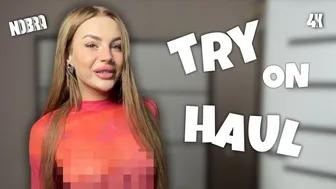 4K No Bra See-Through Outfit Try-On Haul with HoneyDi #1