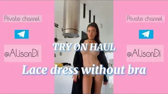 [4k] Transparent Clothes TRY-ON-HAUL No BRA!