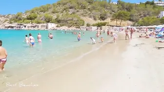 IBIZA Spain July 2024, Cala Vedella Beach Walk 4K // Best Beaches 2024 #2