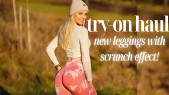 New Leggings Alert! Try-on Haul for Workout with Scrunch Effect! #1