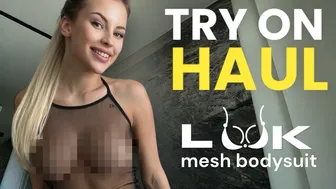 [4K] TRANSPARENT outfit TRY-ON HAUL | See-Through No Bra #1